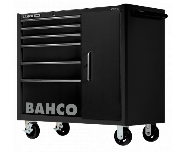 Мобилно работно място 6 чекмеджета и шкаф, оранжево BAHCO 1475KXL6C
