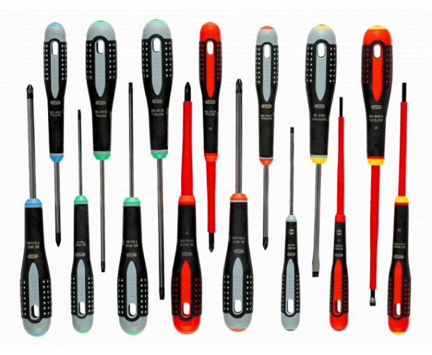 Комплект 15 броя отвертки ERGO - шлиц, PH, PZ, TORX BAHCO BE-9877