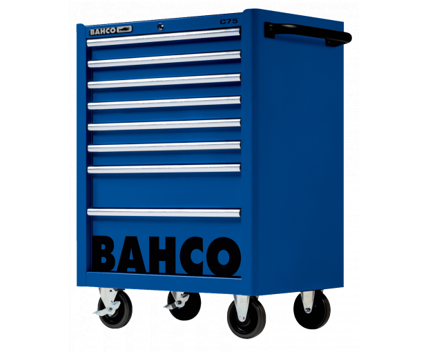 Мобилно работно място C75 с 8 чекмеджета, оранжево BAHCO 1475K8