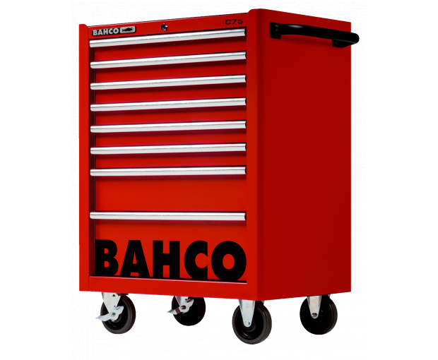 Мобилно работно място C75 с 8 чекмеджета, оранжево BAHCO 1475K8