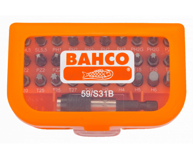 Комплект 30 броя комбинирани накрайници и държач BAHCO 59/S31B