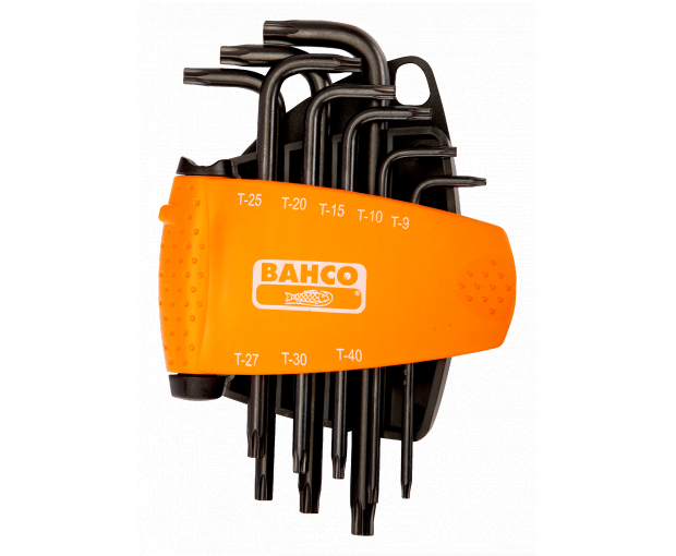 Комплект 8 броя Г-образни ключове TORX T9-T40 BAHCO BE-9575