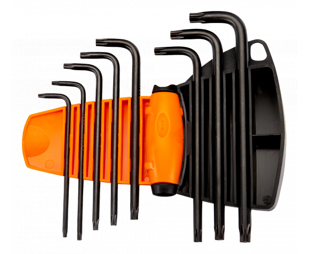 Комплект 8 броя Г-образни ключове TORX T9-T40 BAHCO BE-9575