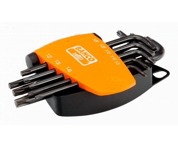 Комплект 8 броя Г-образни ключове TORX T9-T40 BAHCO BE-9575