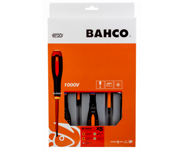 Комплект 4x2 отвертки COMBI 1000V и фазомер BAHCO BE-9885S