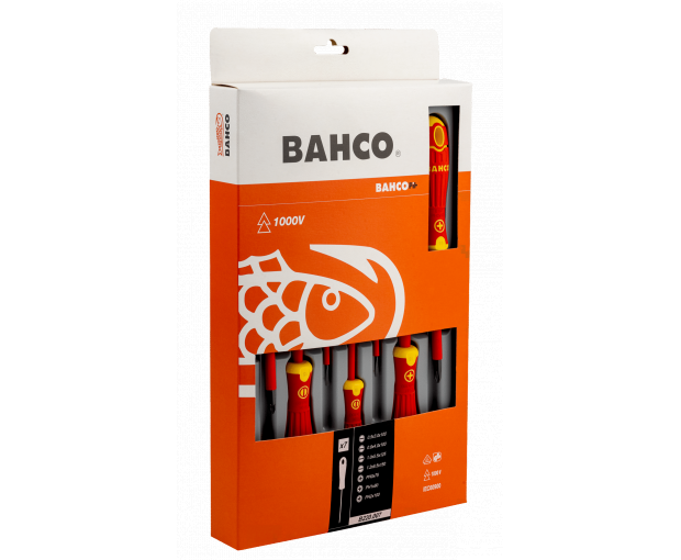 Комплект 7 броя Отвертки BahcoFit 1000V - шлиц и PH BAHCO B220.007