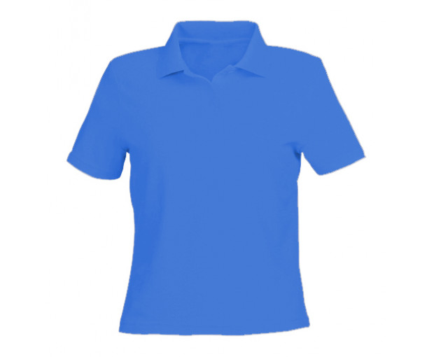 Тениска с якa тип La Coste 100%П, крал. синя S-2XL