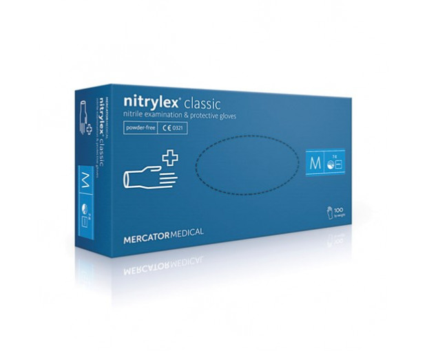 Еднокр.ръкавици NITRYLEX CLASSIC, без талк100бр,XL