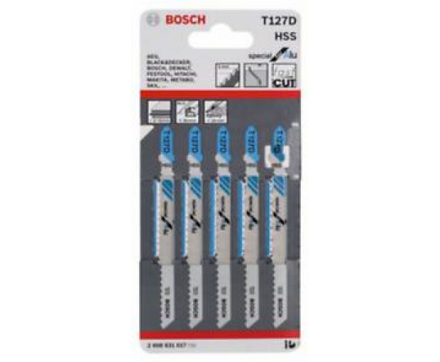 Нож BOSCH за зеге T127D метал 5 бр, 2608631017