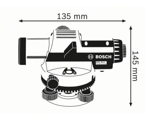 Оптичен нивелир BOSCH GOL 26 G, 0601068001