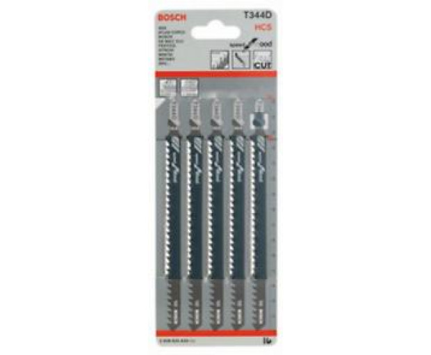 Нож BOSCH за прободен трион 5бр.T344D, 2608633A34