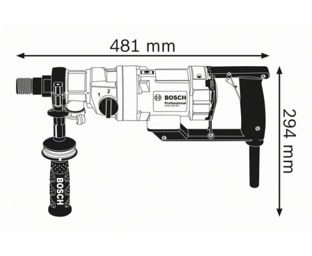 Диамантено пробивна машина BOSCH GDB 180 WE, 0601189800