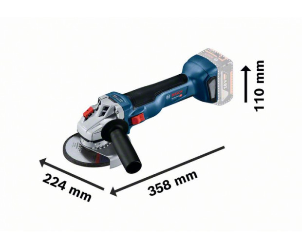 Акумулаторен ъглошлайф BOSCH GWS 18V-10, 06019J4004
