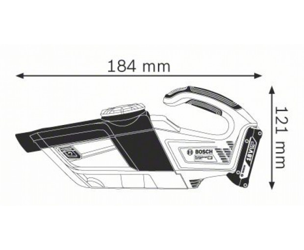 Акумулаторна прахосмукачка BOSCH GAS 18V-1, 06019C6200