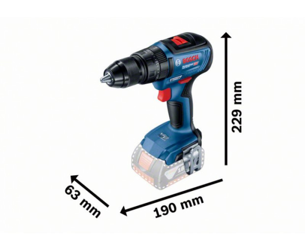 Акумулаторен ударно-пробивен винтоверт BOSCH GSB 18V-50 2х5Ah, 06019H5101
