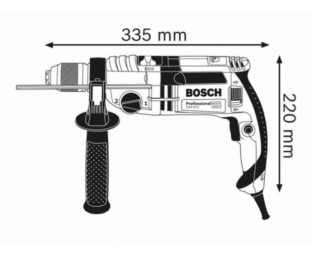 Ударна бормашина BOSCH GSB 24-2, 060119C801