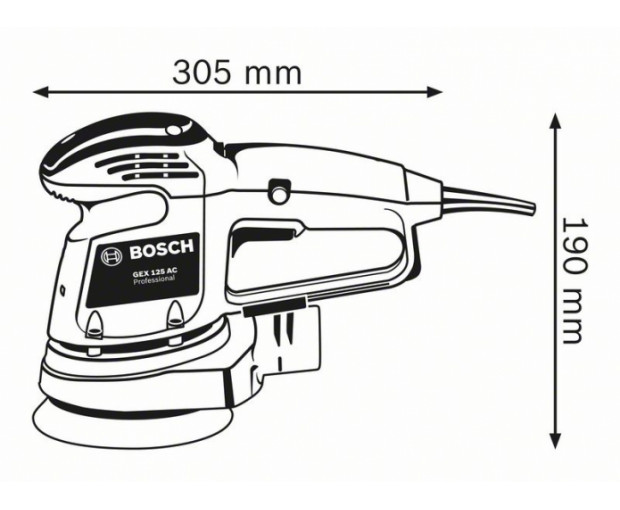 Eксцентършлайф BOSCH GEX 34-125, 0601372300