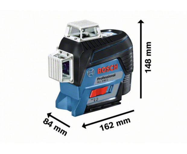 Лазерен нивелир BOSCH GLL 3-80 C Prof. + BM 1 + L-Boxx, 0601063R02