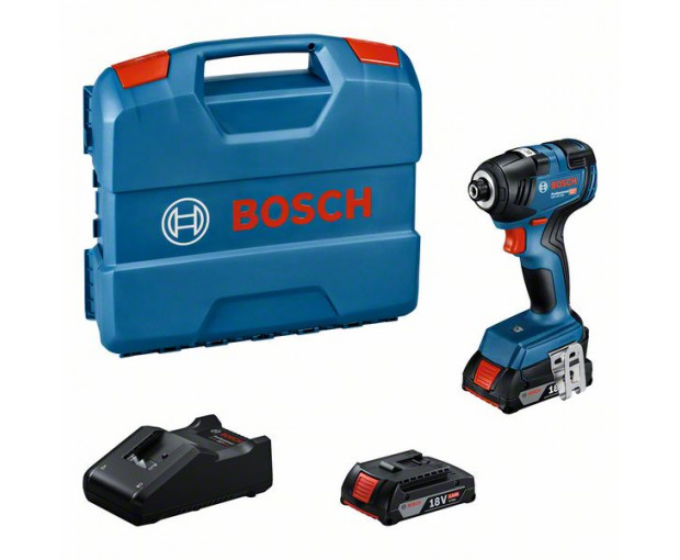 Акумулаторен ударен гайковерт BOSCH GDR 18V-200 2x4Ah, 06019J2107