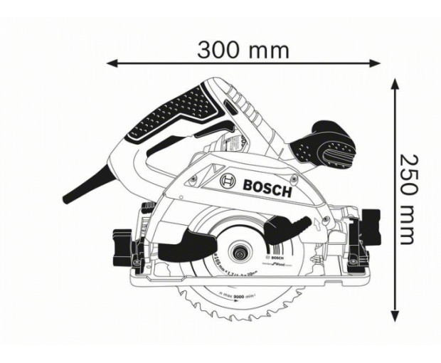 Ръчен циркуляр BOSCH GKS 55+ GCE, 1350 W, 0601682100