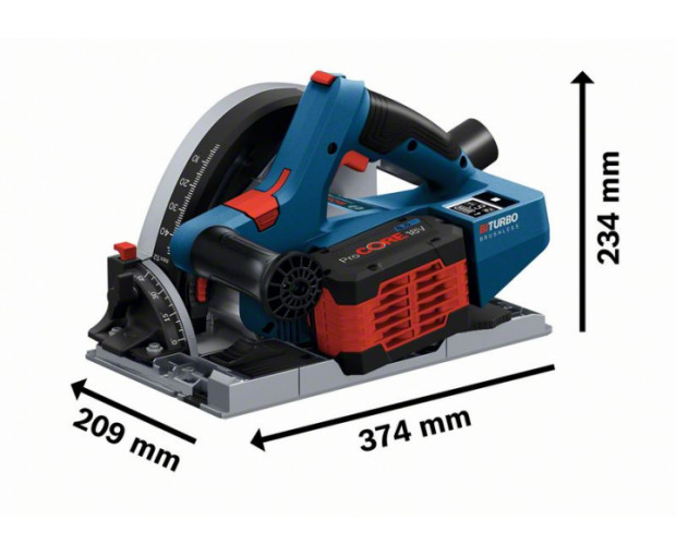 Акумулаторен циркуляр BOSCH GKT 18V-52 GC Solo, 06016B4000