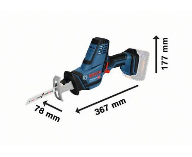 Акумулаторен саблен трион BOSCH GSA 18 V-Li C Solo, 06016A5001