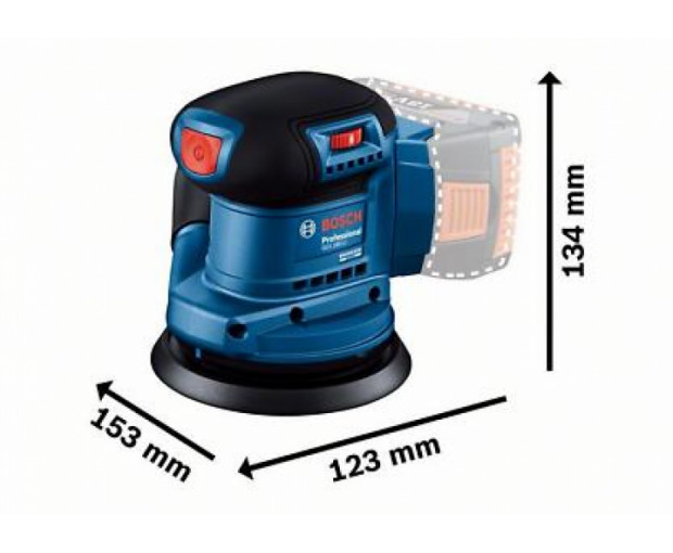 Ексцентършлайф BOSCH GEX 185-LI Solo, 06013A5020