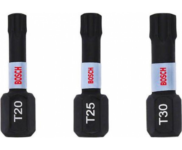 Битове BOSCH Impact Control T20,25,30, 3 бр. 25 mm, 2608522479