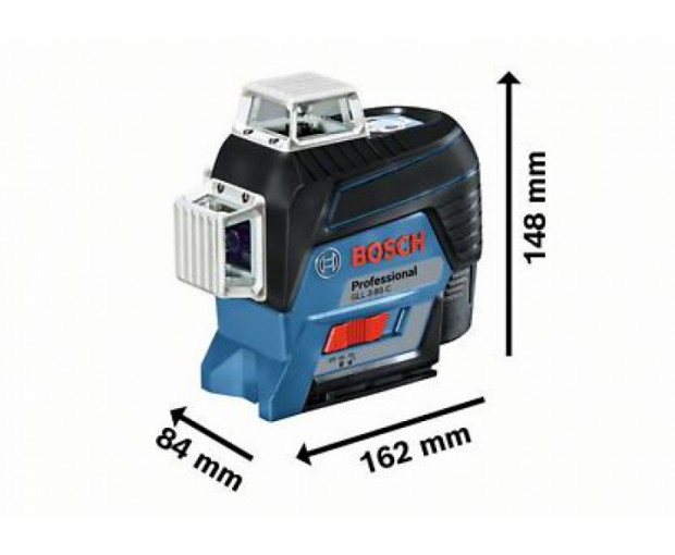 Линеен лазер BOSCH GLL 3-80 C + LR7 80м, L Boxx, 0601063R05