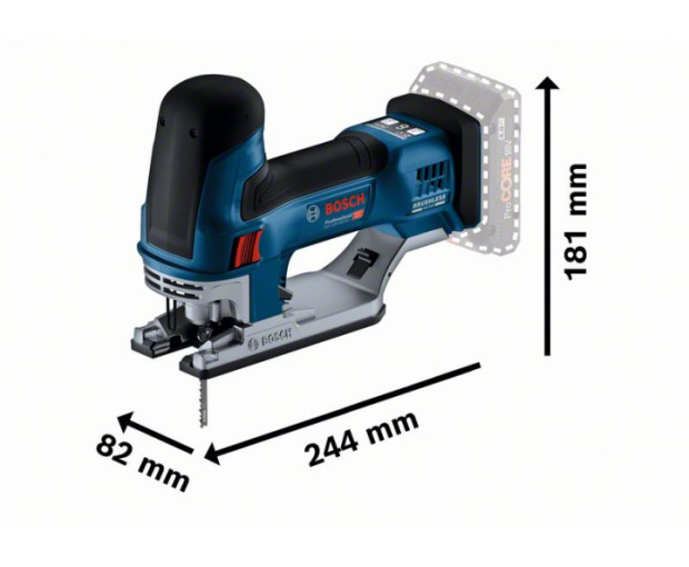 Акумулаторен прободен трион BOSCH GST 18V-155 SC, 06015B0002