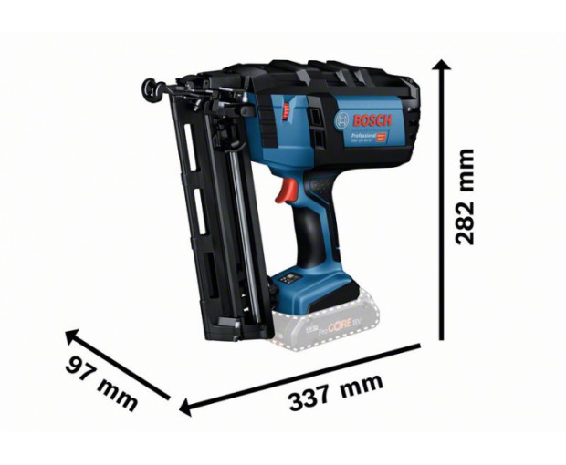 Пистолет за пирони за дърво BOSCH GNH 18V-64 M Solo, 0601481000