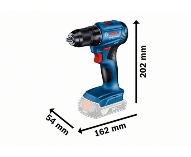 Акумулаторен винтоверт BOSCH GSR 185-LI Solo, 06019K3003