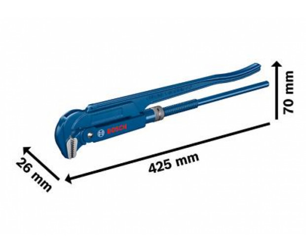 Тръбен ключ BOSCH PRO 90° 420mm, 1600A02W3V