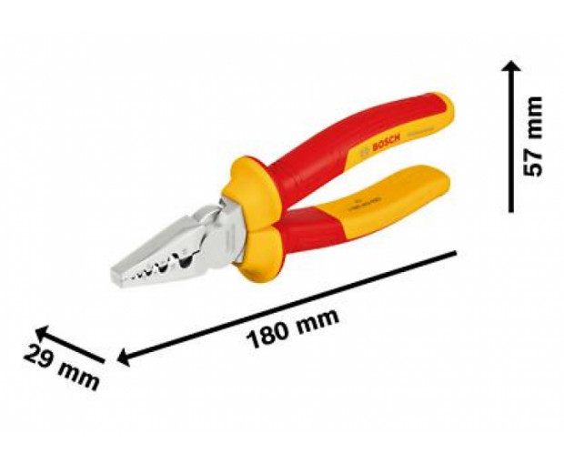 Клещи за кримпване BOSCH VDE 180 mm, 1600A02NE6