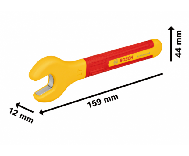 ГАЕЧЕН КЛЮЧ VDE 17 MM BOSCH PROFESSIONAL, 1600A02NF2