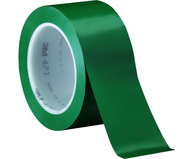 Маркираща лента за под 3M™ 471 зелена 50 mm х 33 m