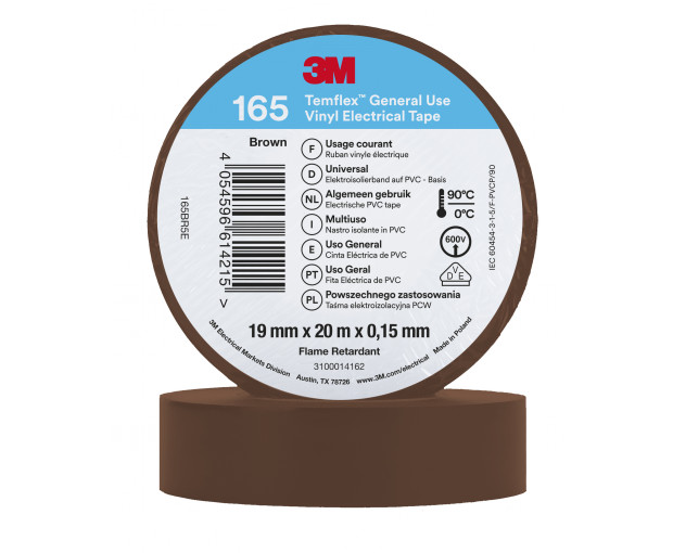 Изолирбанд Temflex 165 3M™ кафяв 19 mm x 20 m