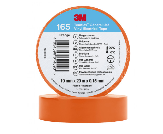 Изолирбанд Temflex 165 3M™ оранжев 19 mm x 20 m
