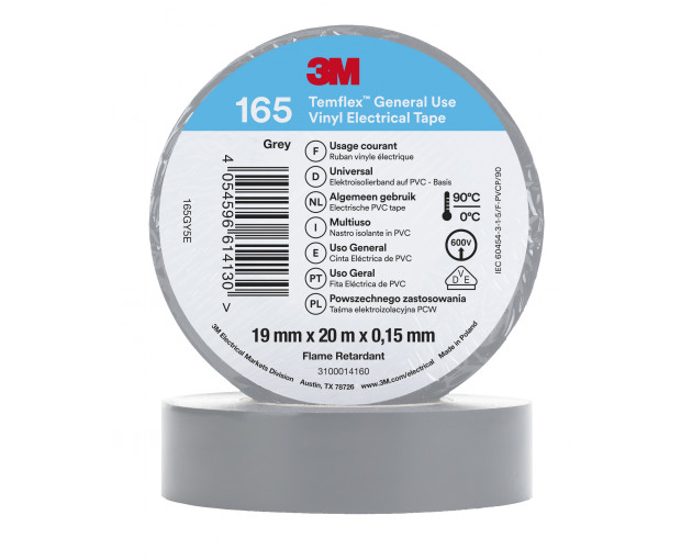 Изолирбанд Temflex 165 3M™ сив 19 mm x 20 m