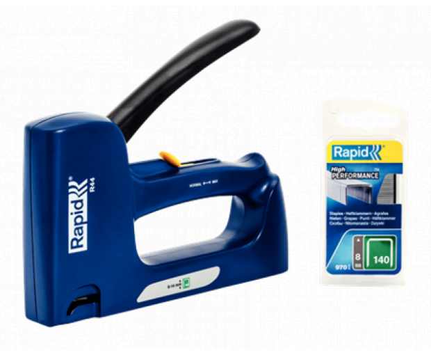 Комплект механичен такер Rapid R44 и блистер кламери R140/8 (970 бр.)