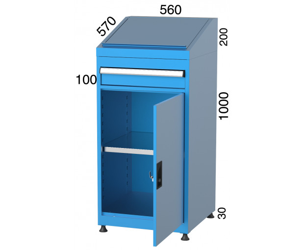 Шкаф с 1 рафт и 1 чекмедже KOCEL  - 6715