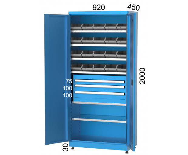 Шкаф с рафтове и чекмеджета KOCEL - 6270