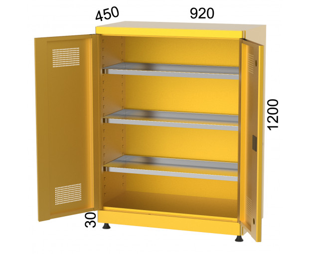 Шкаф за опасни химикали с 3 рафта  KOCEL- 7460