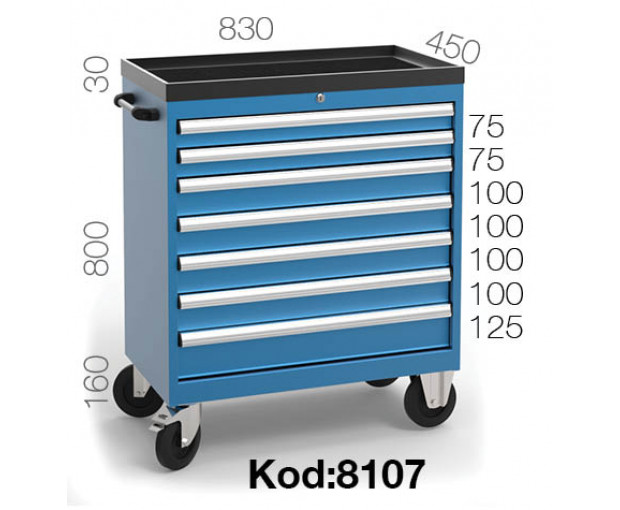 Количка за инструменти със  чекмеджета  KOCEL - 8107