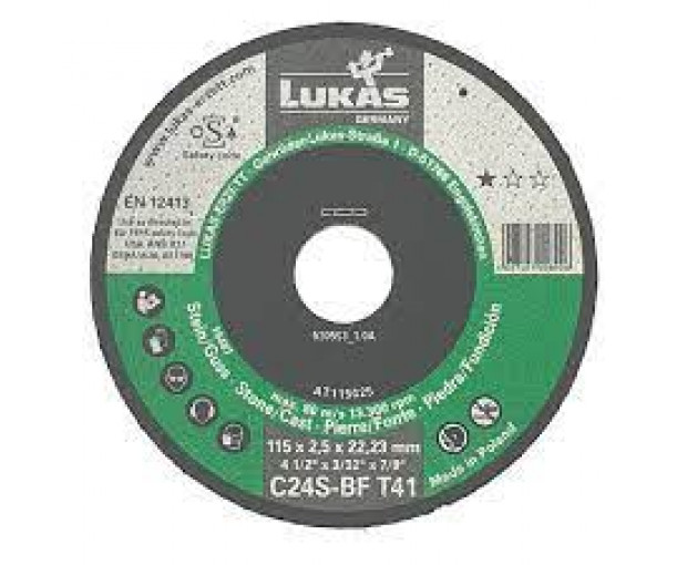 Диск за рязане на неметал и камък Lukas T41 125x2,5x22,23 C24S-BF