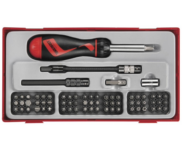 Комплект отвертка с накрайници на 1/4" Teng Tools TTMD74