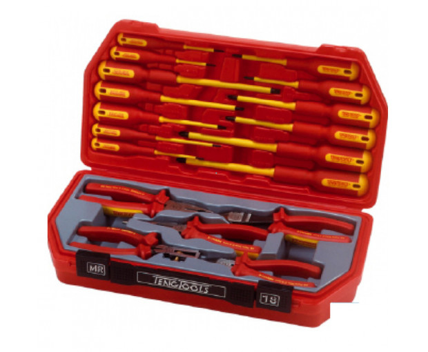 Комплект изолирани отвертки и клещи на 1000 V Teng Tools