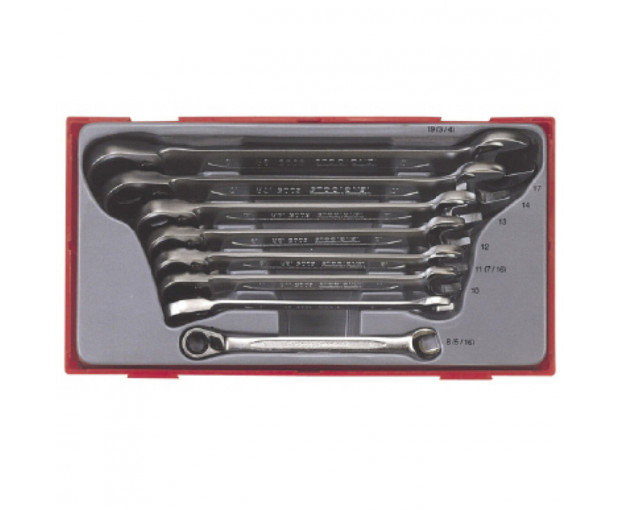 К-т звездогаечни ключове с тресчотка Teng Tools 8 - 19 mm TT6508R-P