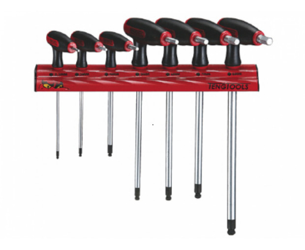 Комплект шестостенни ключове Т-образна дръжка Teng Tools 2.5-8 mm
