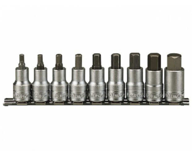 Комплект вложки с накрайник шестостен Teng Tools  1/2" на релса M1212